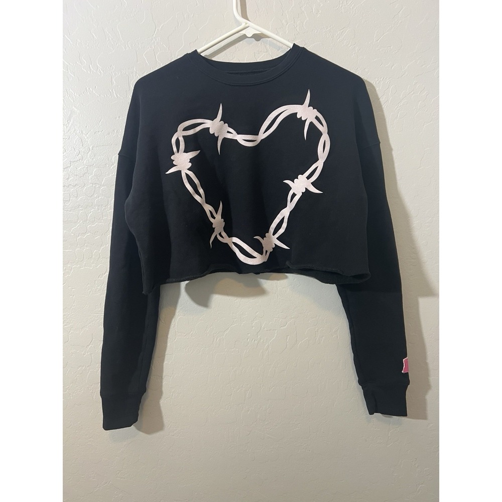 Future Nostalgia Dua Lipa Concert Merch Sweatshirt Pull Over S Cropped Heart